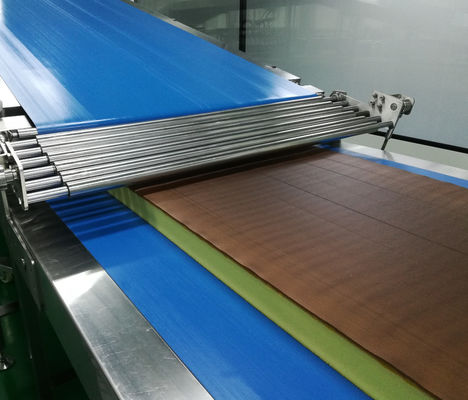 Servo Motor Curved Conveyor Sliced Sponge Cake Baking Equipment